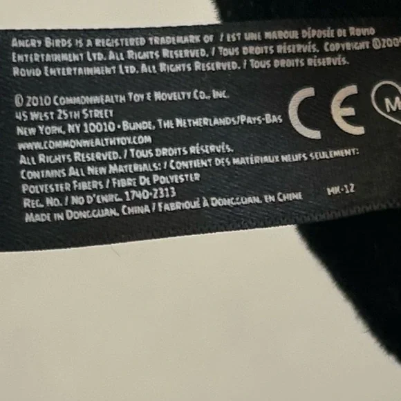 Angry Birds Red Plush Kids Purse and Black Bomb 2010 Commonwealth Stuffed Toy - Picture 11 of 11